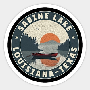 Sabine Lake Louisiana-Texas Sunset Sticker